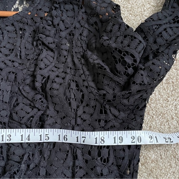 Eloquii Studio Lace Fit and Flare Dress Black Bell Sleeve Women’s Size 16 - Picture 8 of 11